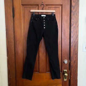 Abercrombie Curve Love The Skinny High Rise Jeans, Black, 26/2, R